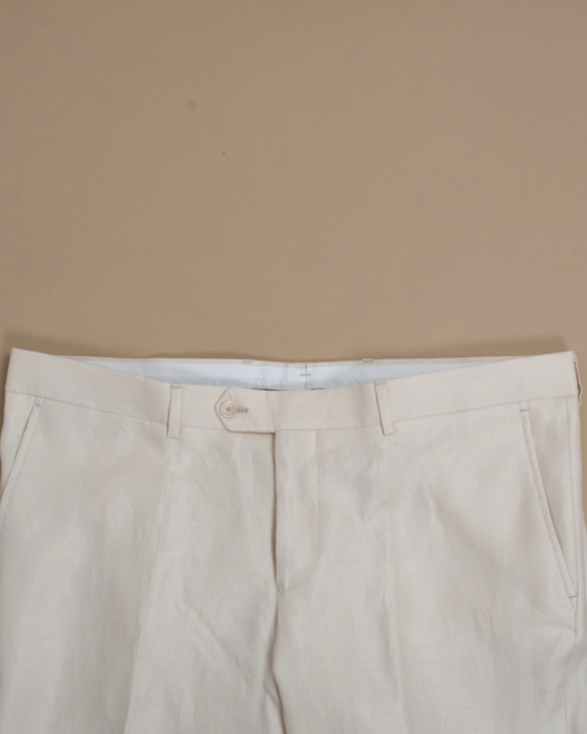 Cream Linen Trousers