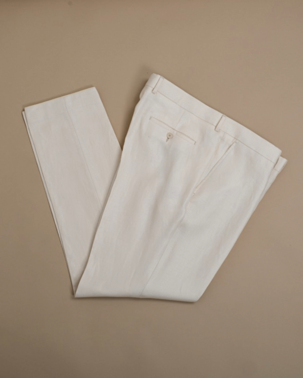 Cream Linen Trousers