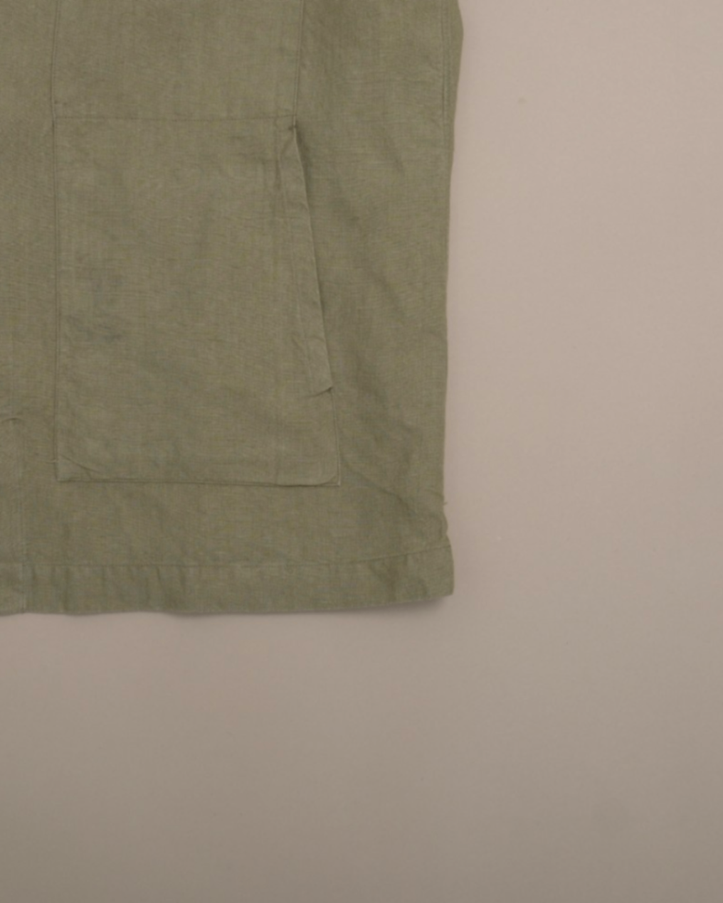 Olive Irish Linen Overshirt
