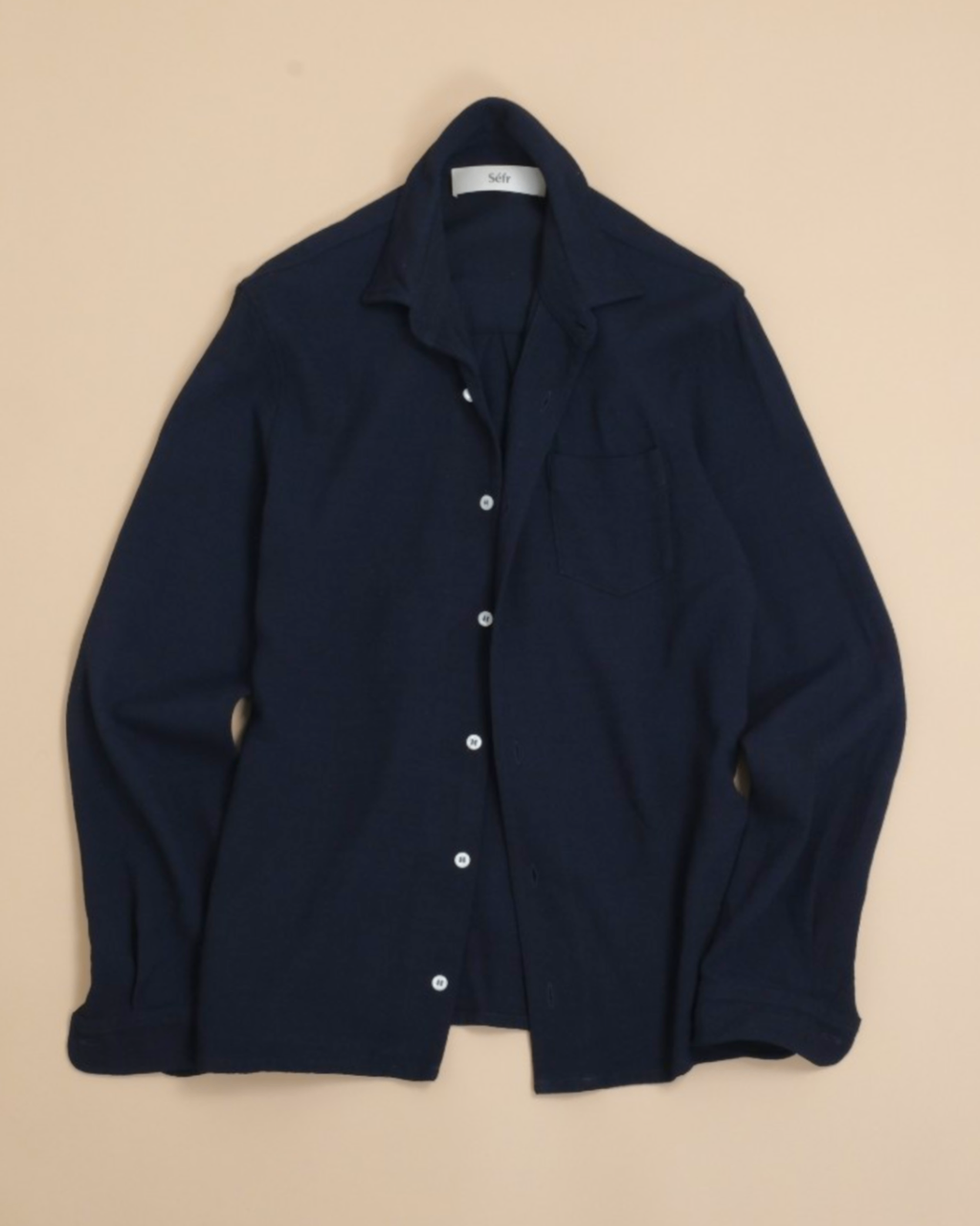 Midnight Slub-Weave Shirt