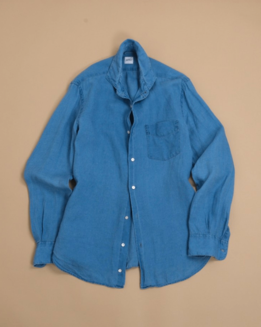 Jeans Blue Linen Cutaway Shirt
