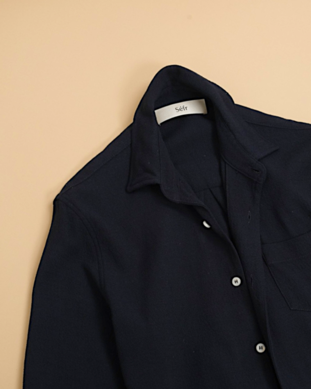 Midnight Slub-Weave Shirt