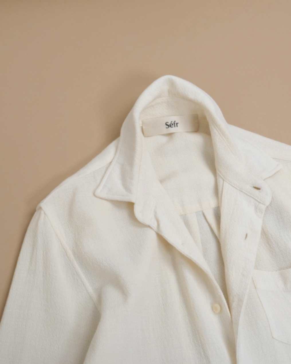 Cream Slub-Weave Shirt