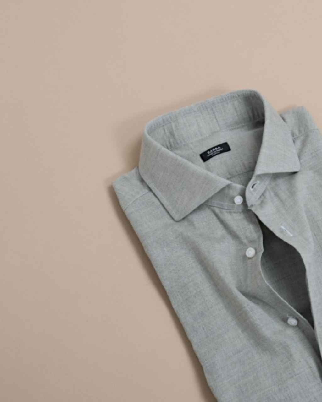 Pale Sage Herringbone Summer Flannel Shirt
