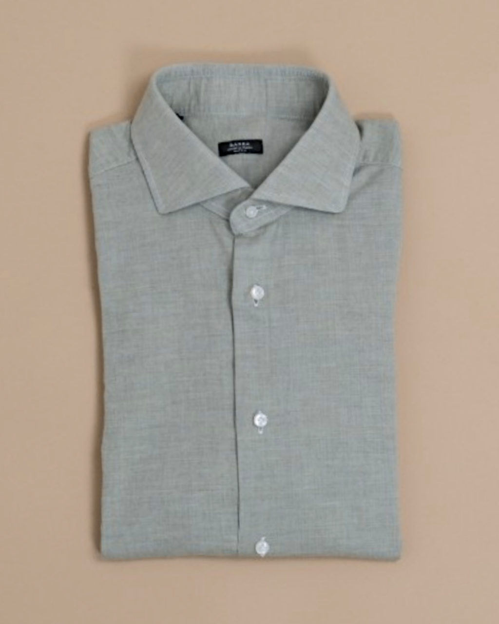 Pale Sage Herringbone Summer Flannel Shirt