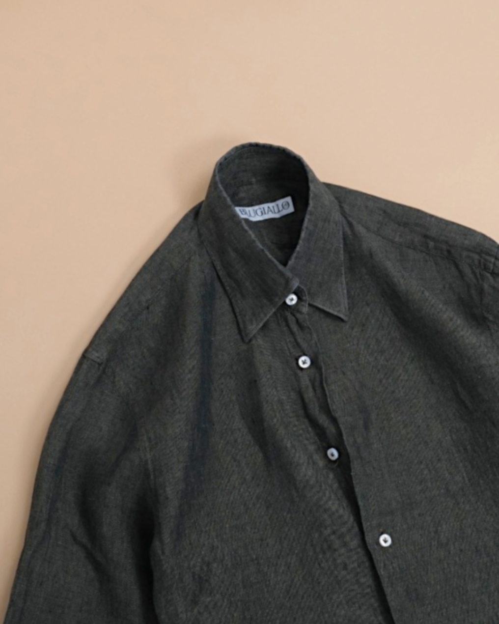 Dark Forest Linen Button-Under Shirt