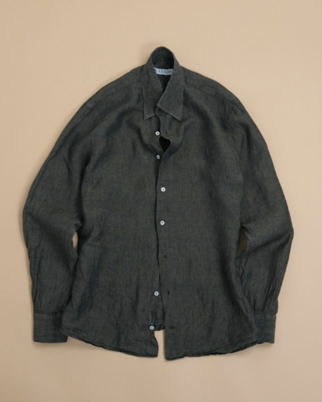 Dark Forest Linen Button-Under Shirt