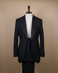 Black Doppio Ritorto Peak Lapel Tuxedo