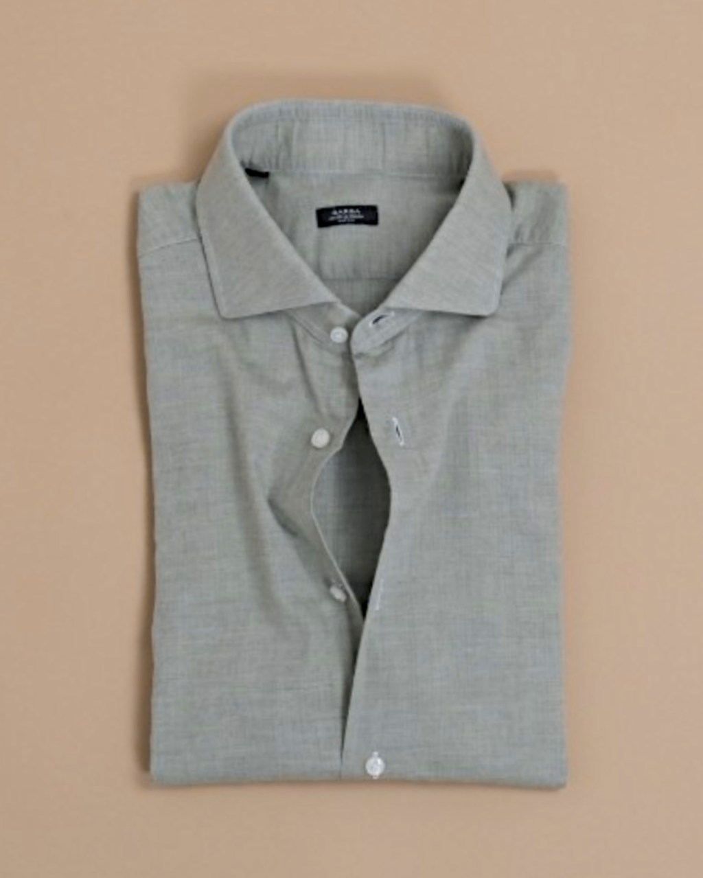 Pale Sage Herringbone Summer Flannel Shirt