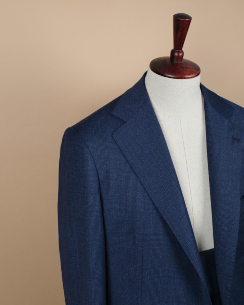 Navy Glen Check Flannel Suit