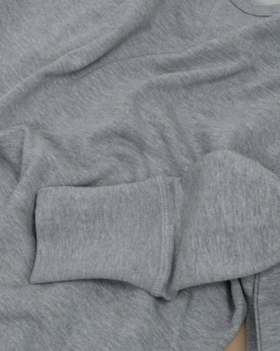 Grey Raglan Jersey Sweatshirt