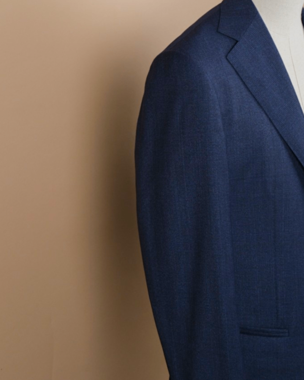 Navy Glen Check Flannel Suit