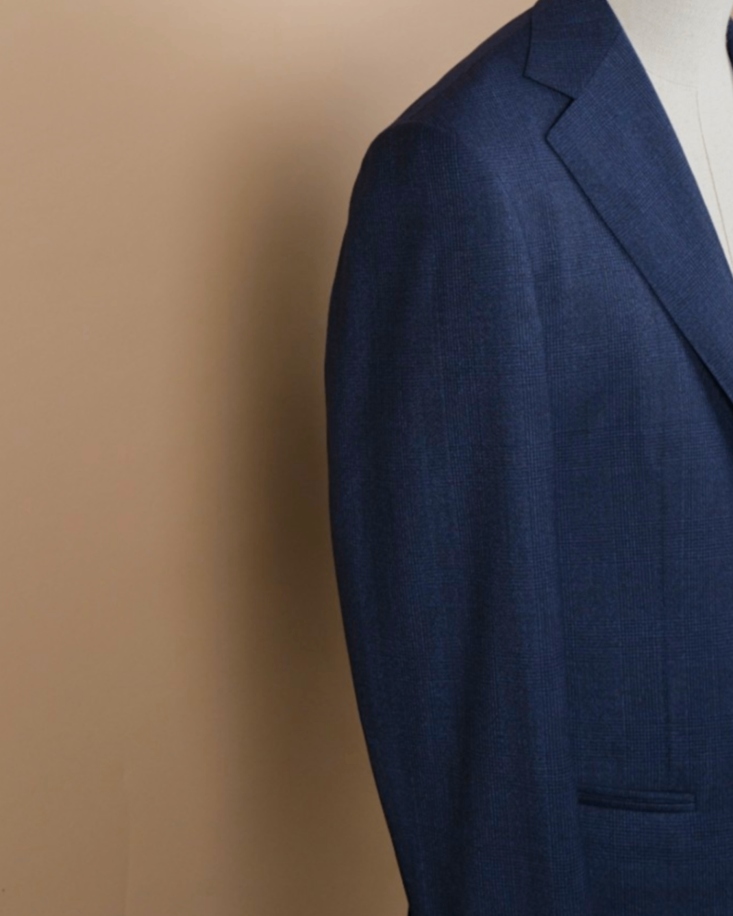 Navy Glen Check Flannel Suit