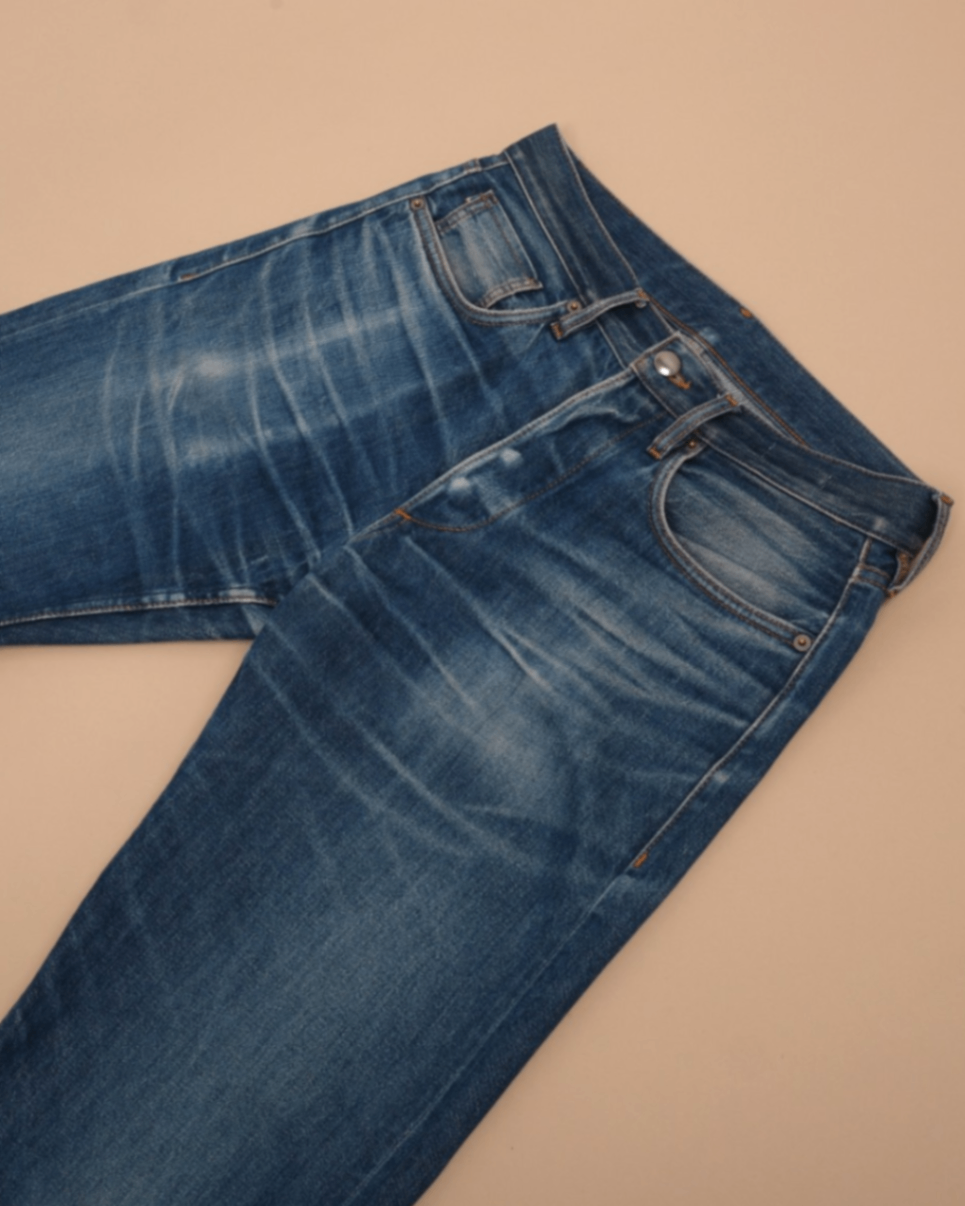 Blue Candiani Selvedge High-Rise Denim