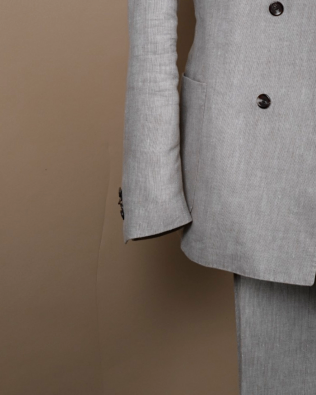 Beige DB. Linen Suit