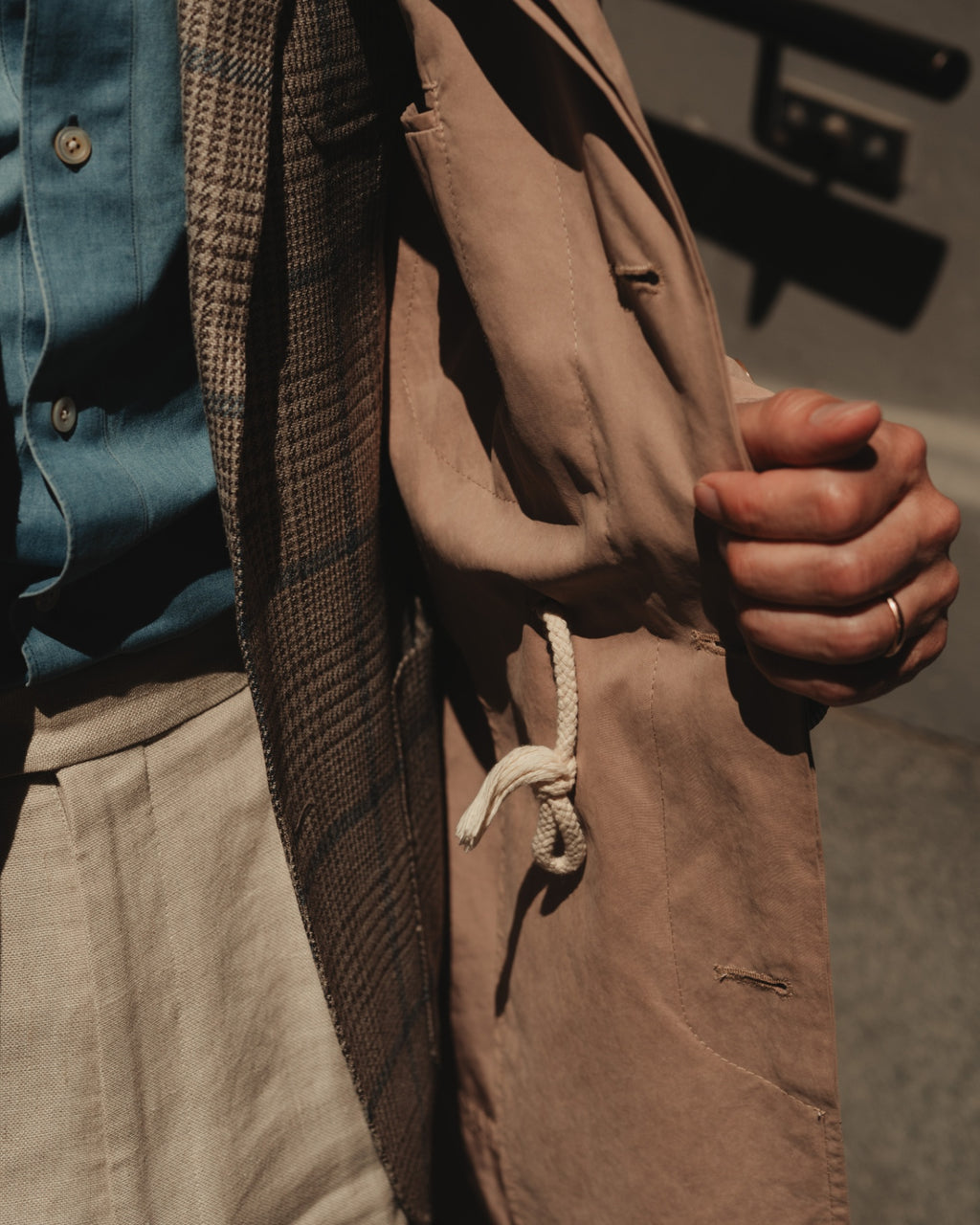 Beige Raglan Coat