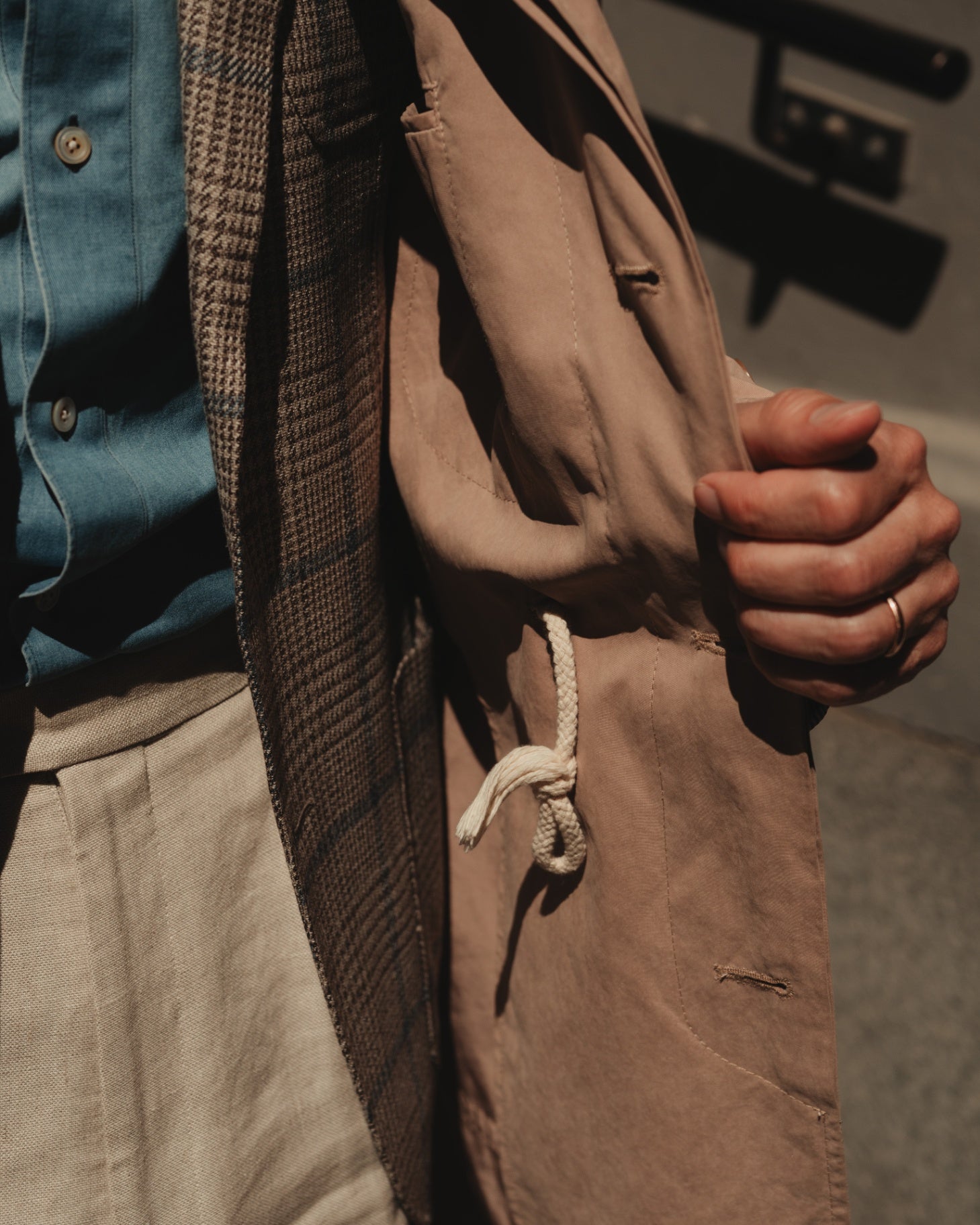 Beige Raglan Coat