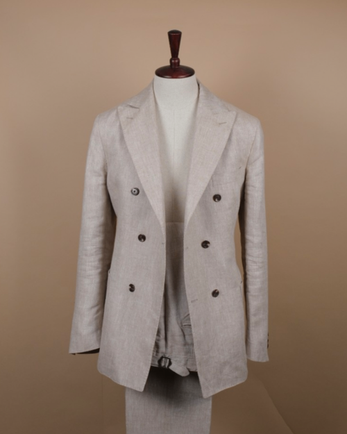 Beige DB. Linen Suit