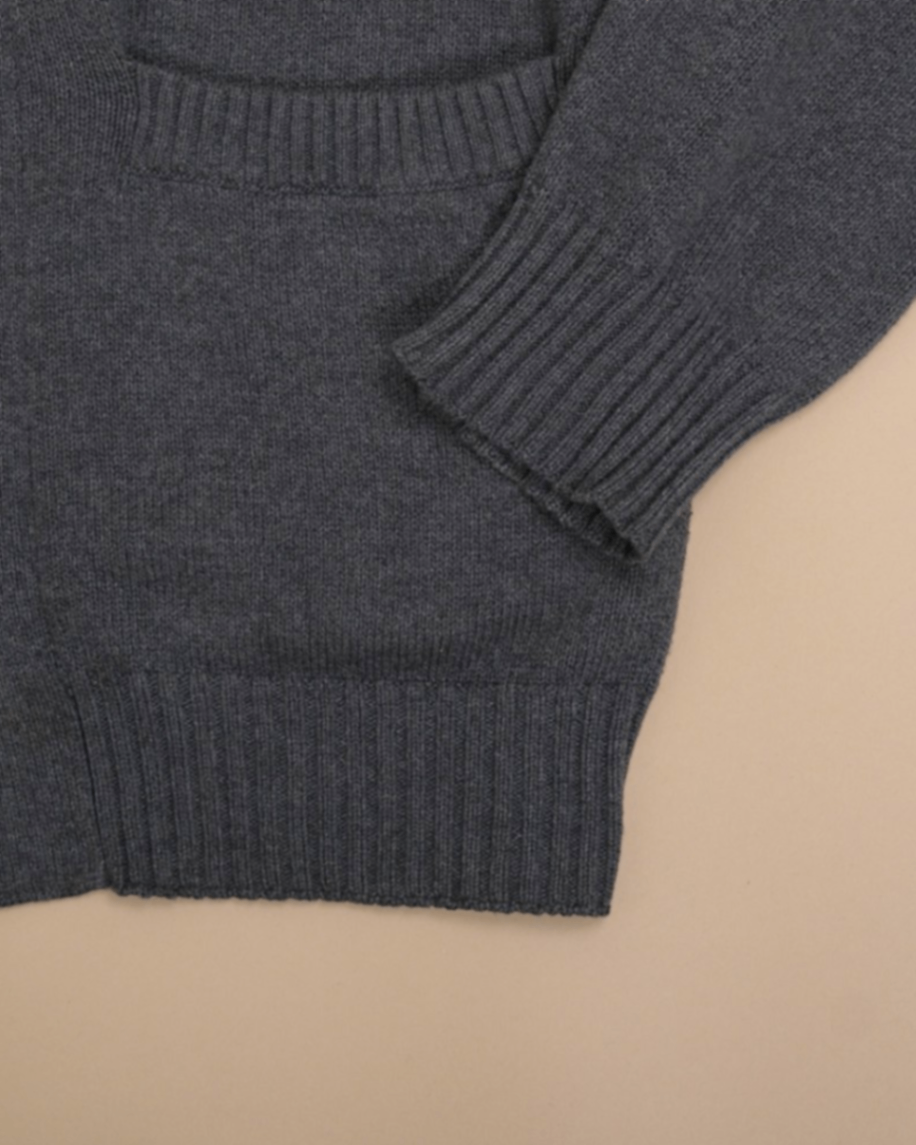 Dark Grey Cotton Cardigan