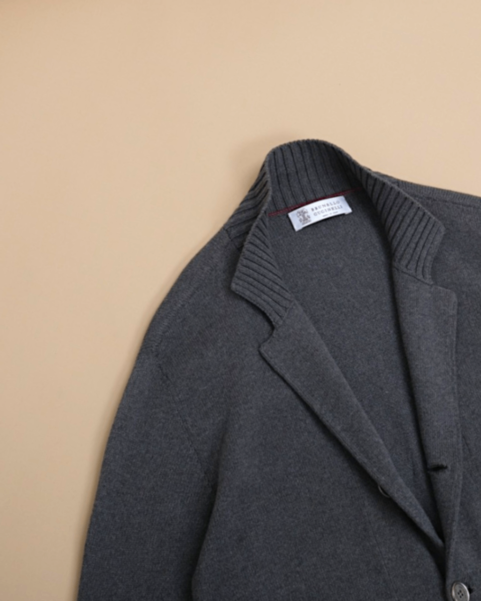 Dark Grey Cotton Cardigan