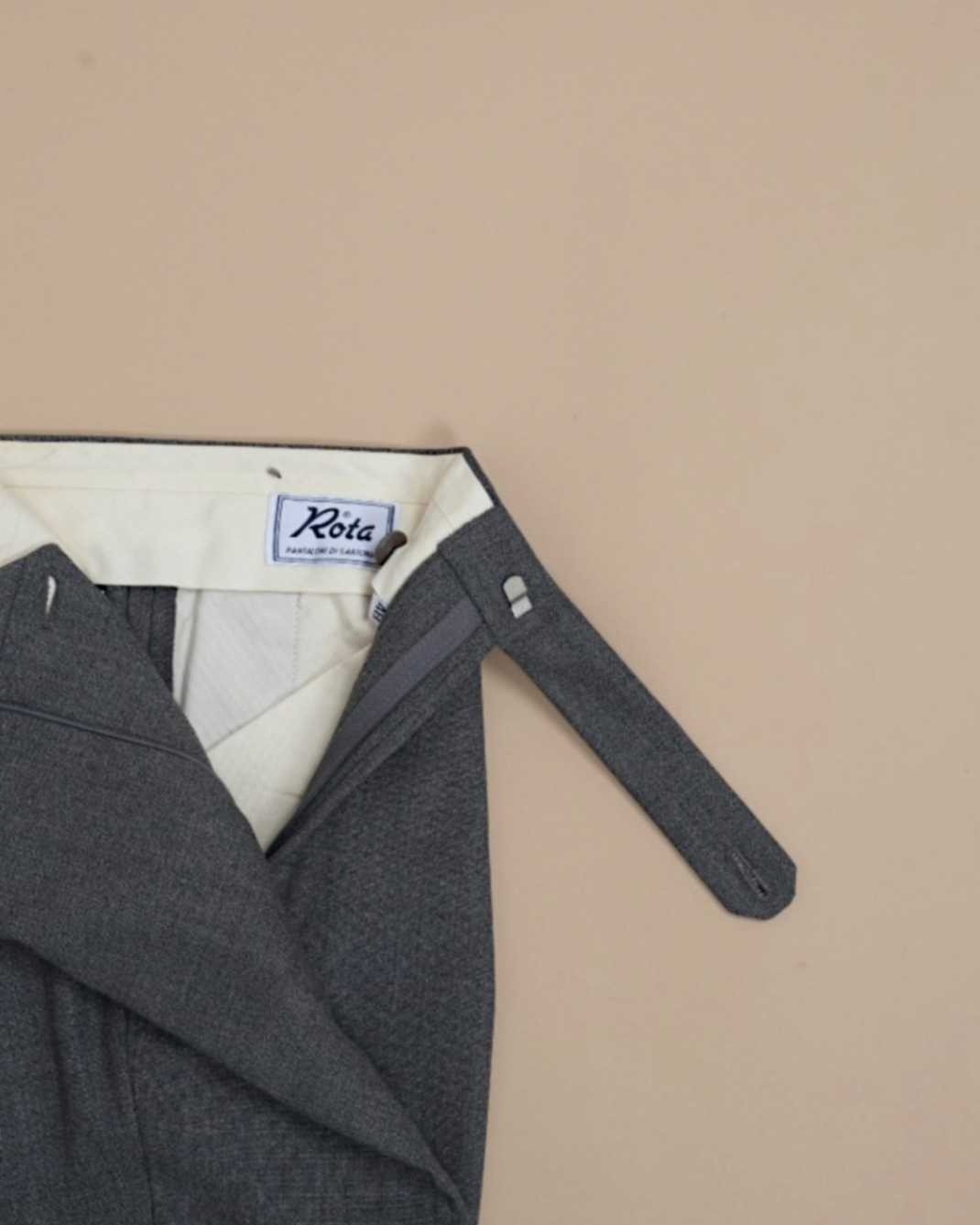 Charcoal High-Twist Virgin Wool Pleated Trousers
