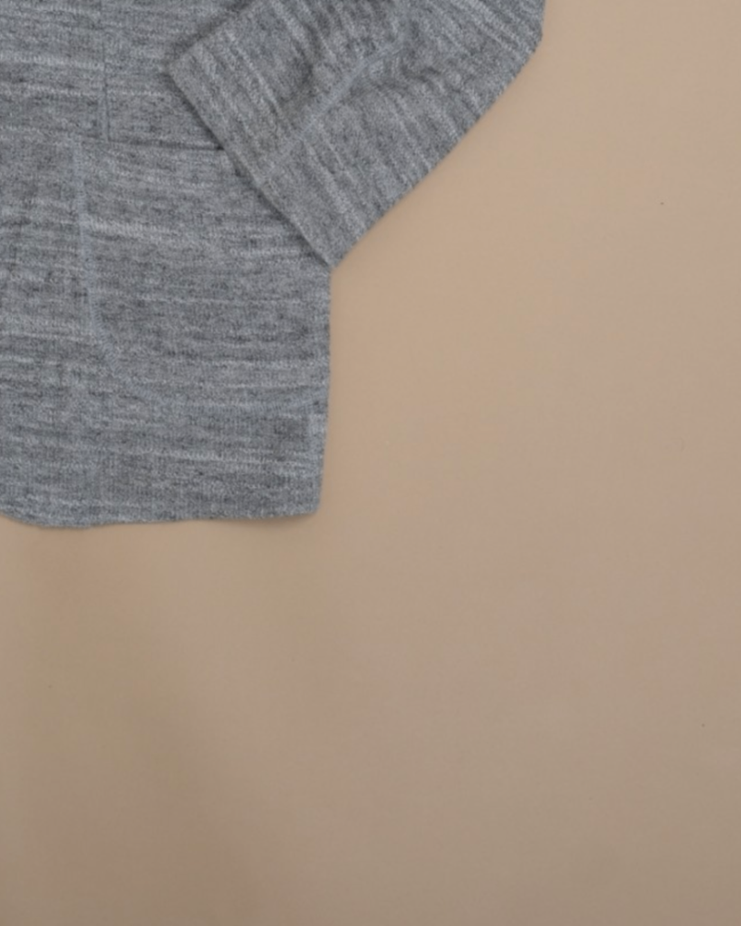 Grey Cotton Cardigan Blazer