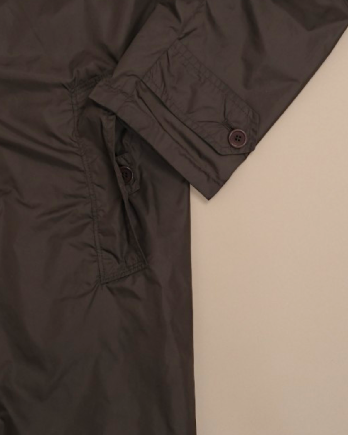 Dark Olive Nylon car Coat
