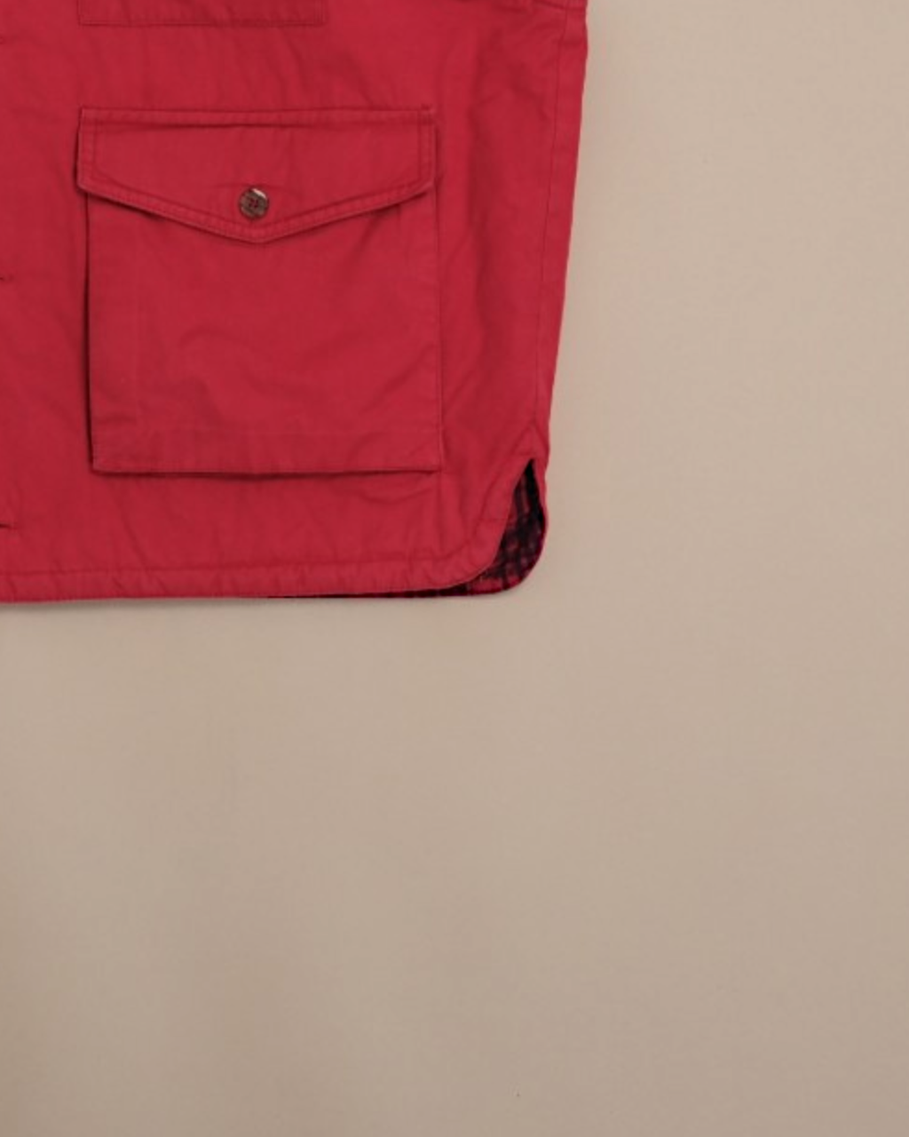 Faded Red Field Canvas Gilet