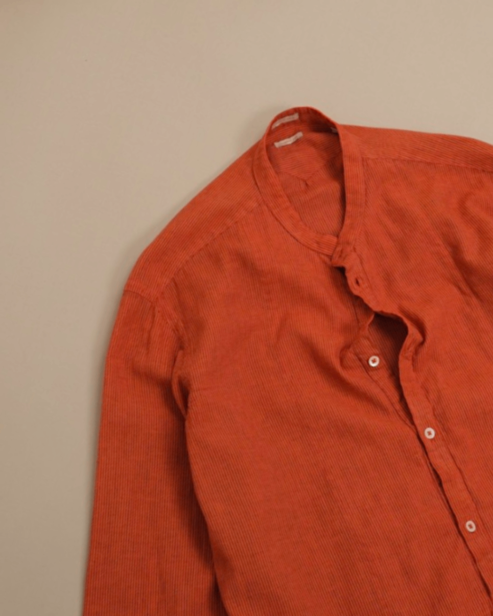 Burnt Orange Band Collar Popover