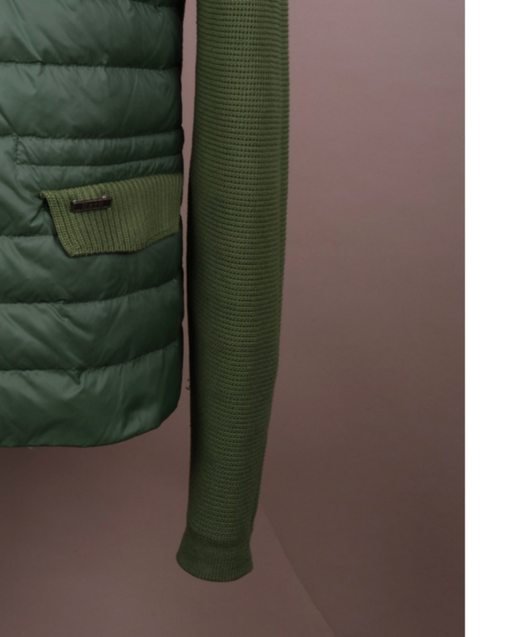 Green Panel-Padded Cardigan