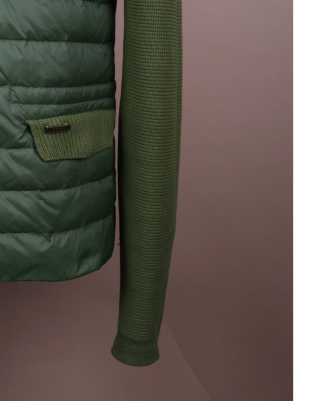Green Panel-Padded Cardigan