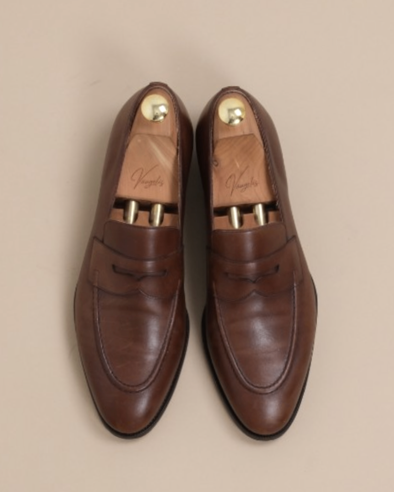 Brown Leather Penny Loafers