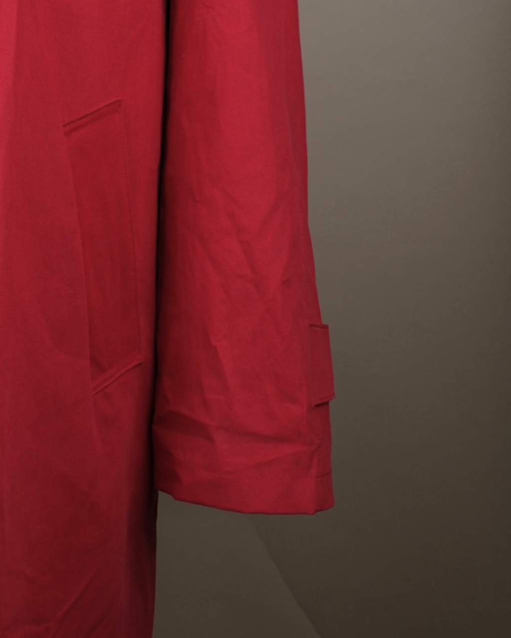 Red Raglan Mackintosh Raincoat