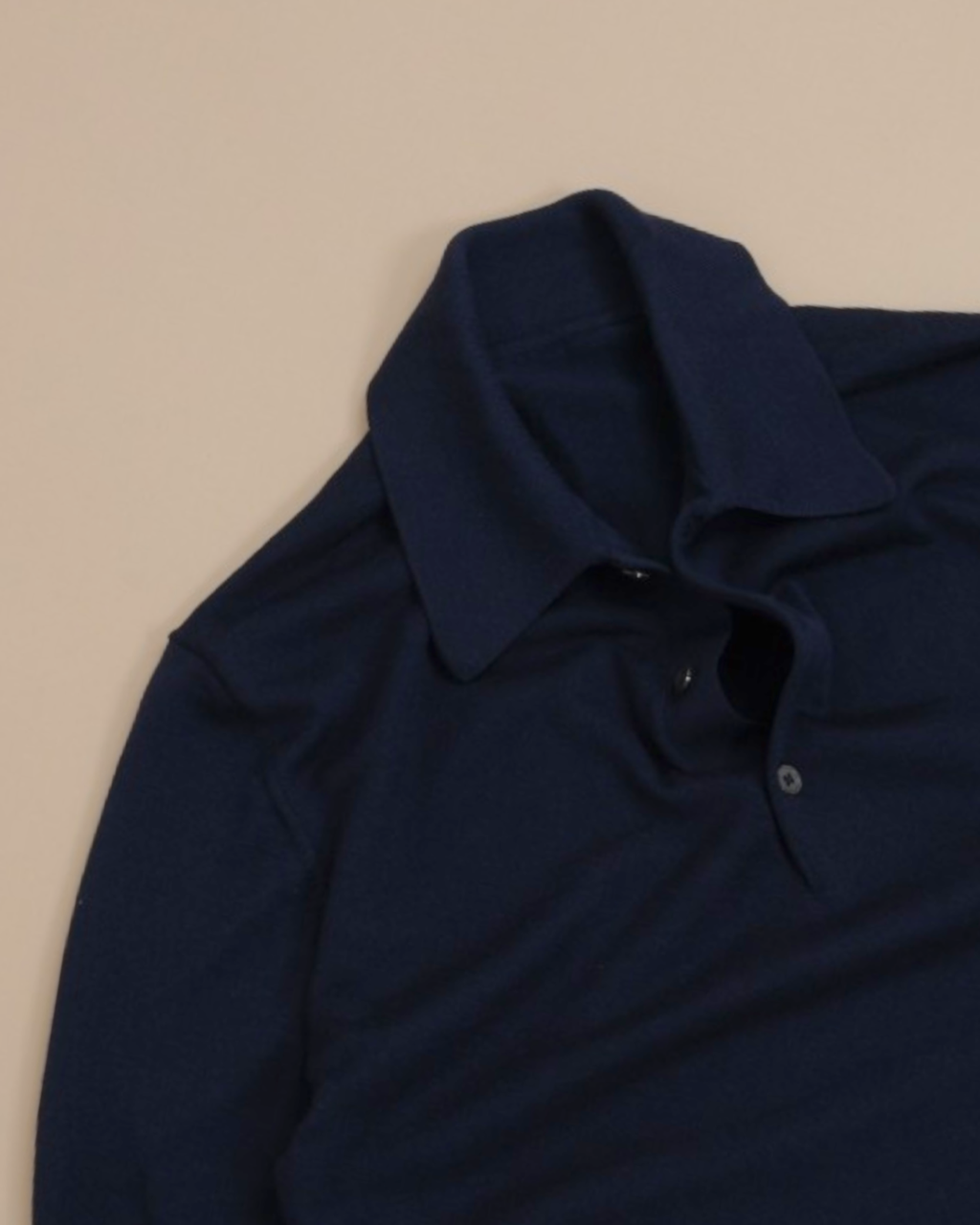 Navy Merino Polo