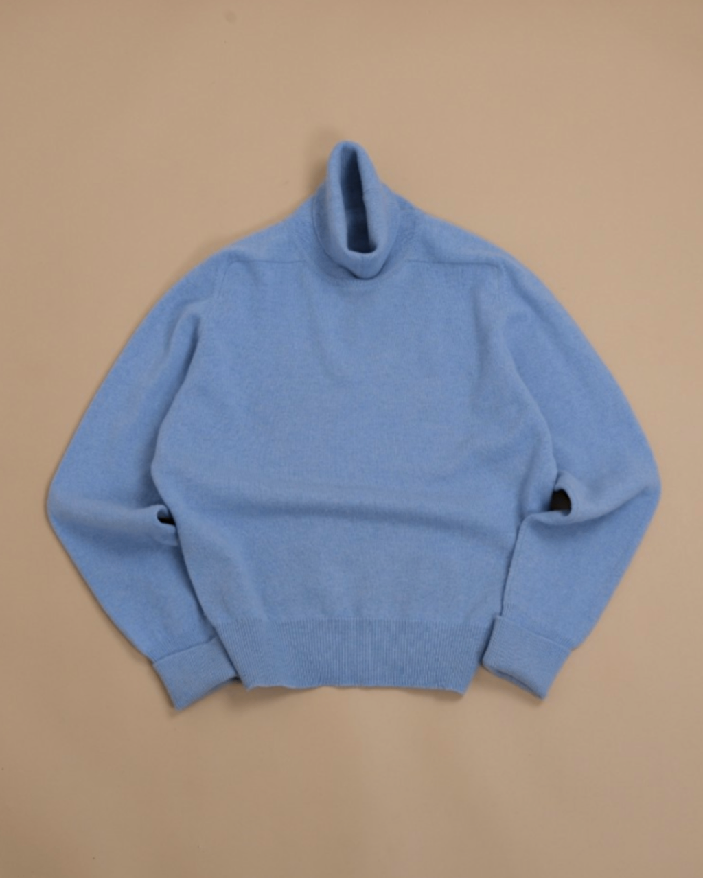 Light Blue Geelong Lambswool Rollneck