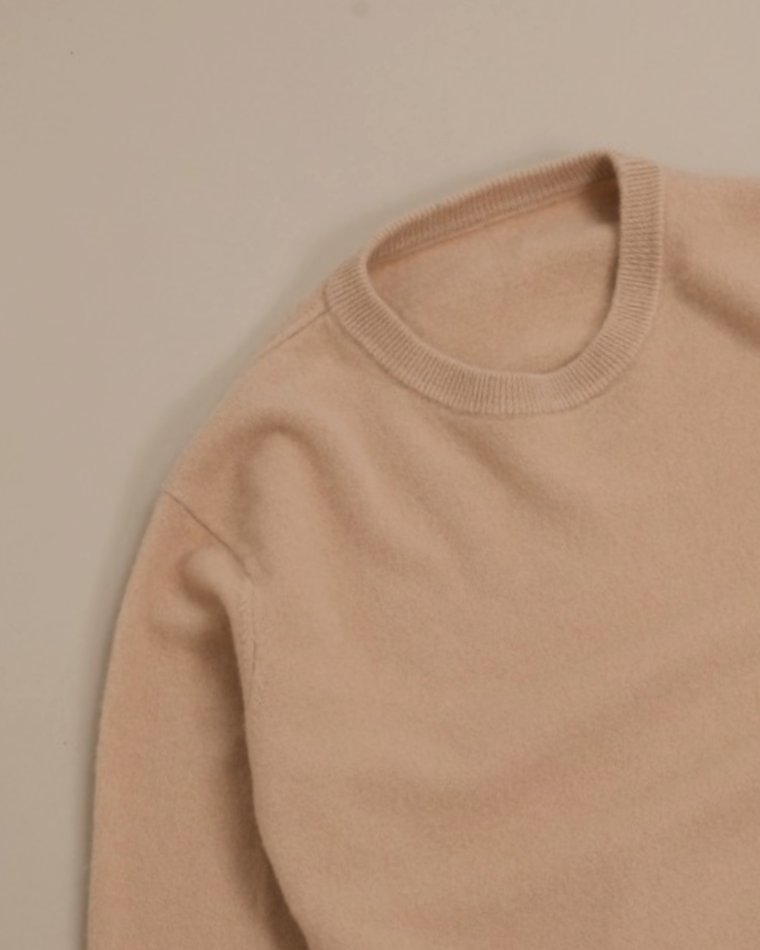 Pale Peach Cashmere Crewneck
