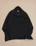 Black Cotton Pique Popover
