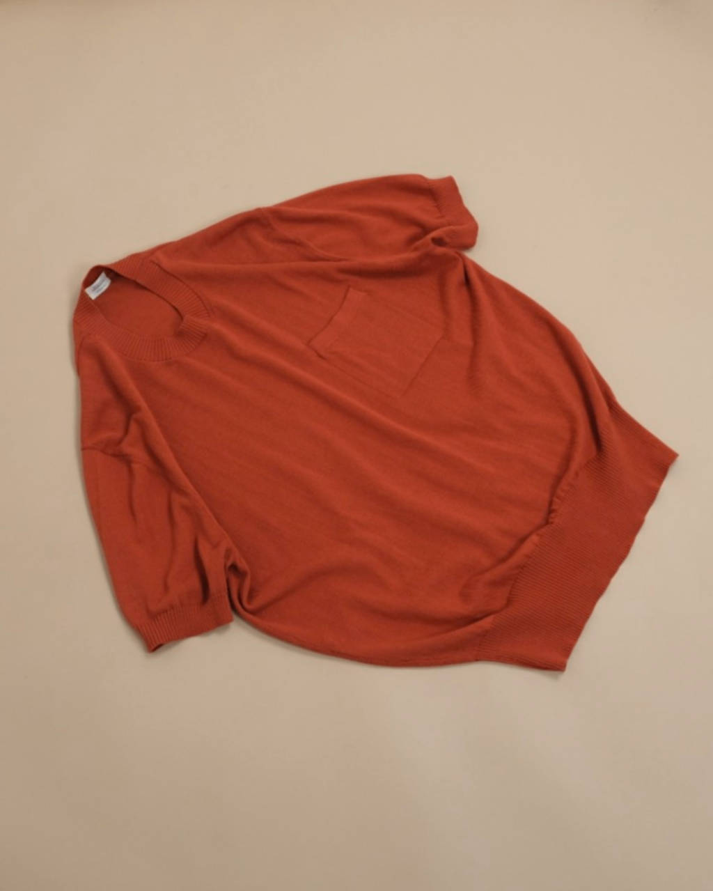 Terracotta Knitted Cotton Nonpareil T-Shirt
