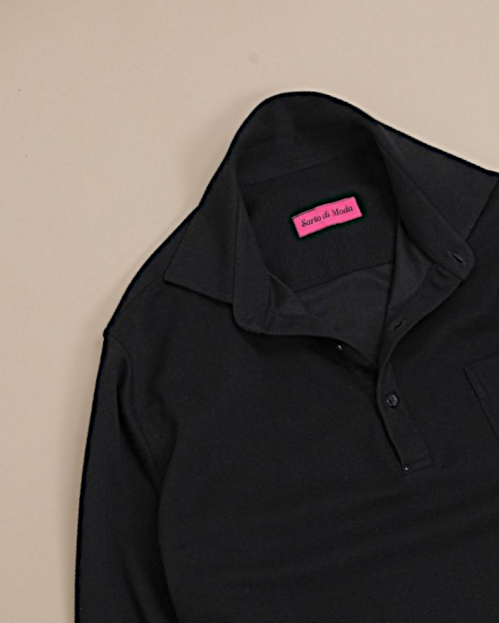 Black Cotton Pique Popover