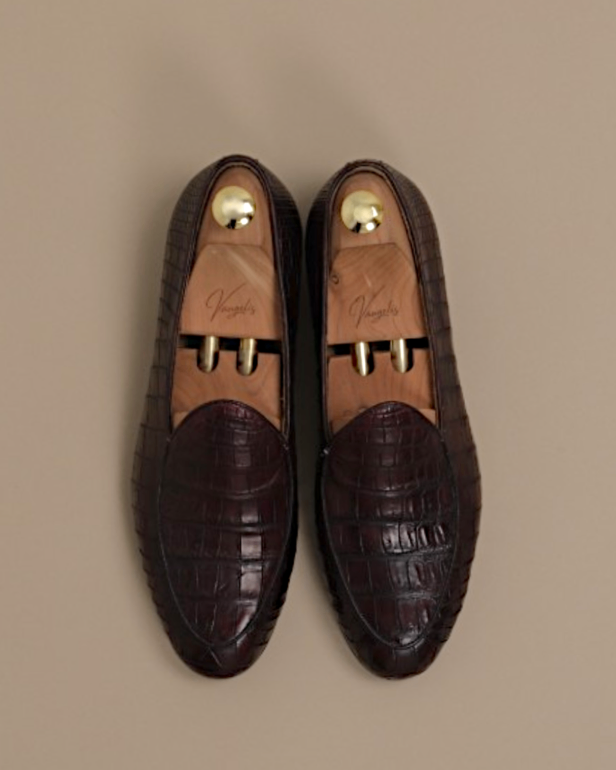 Burgundy Alligator Belgian Loafers