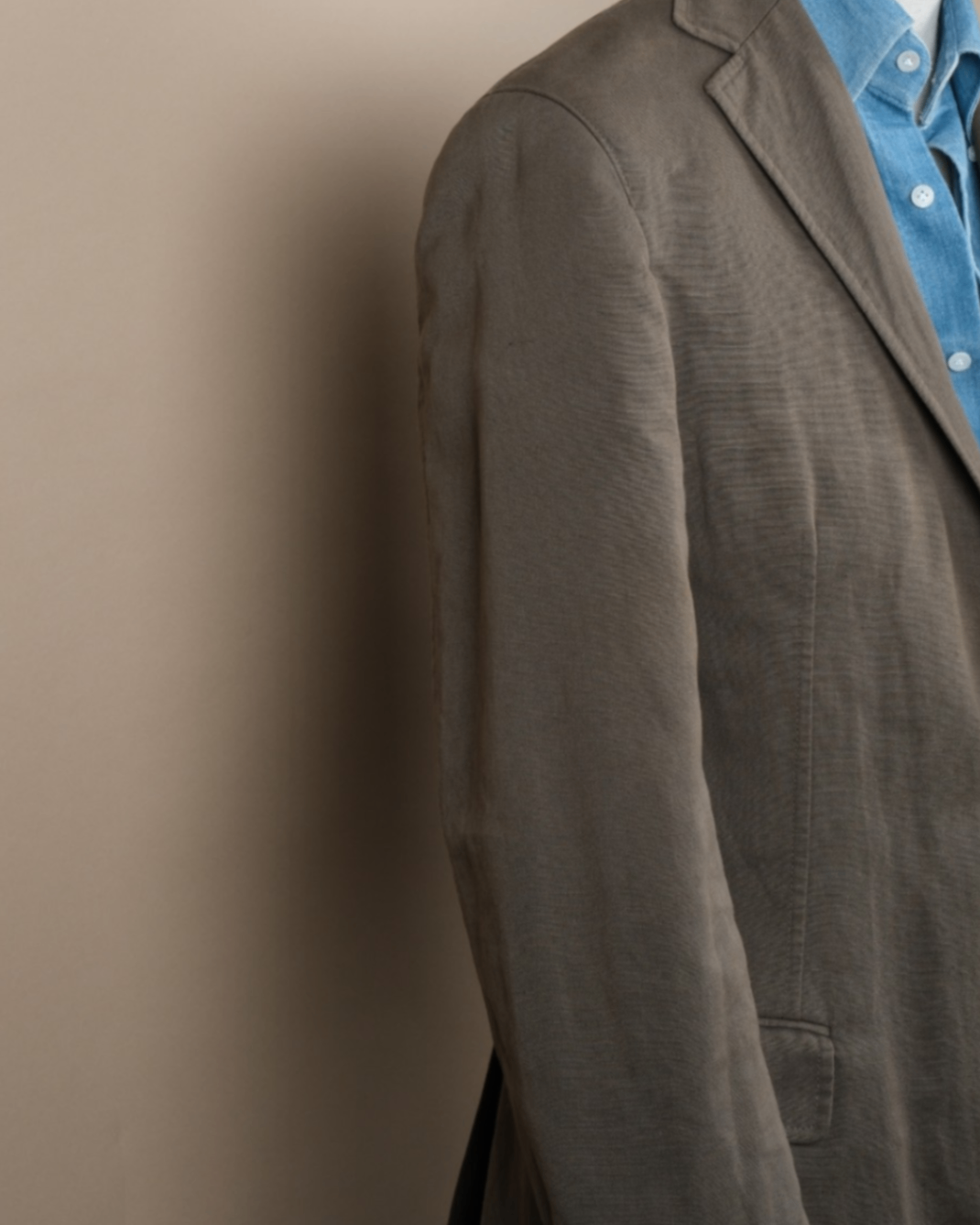 Olive Cotton/Linen Sports Jacket