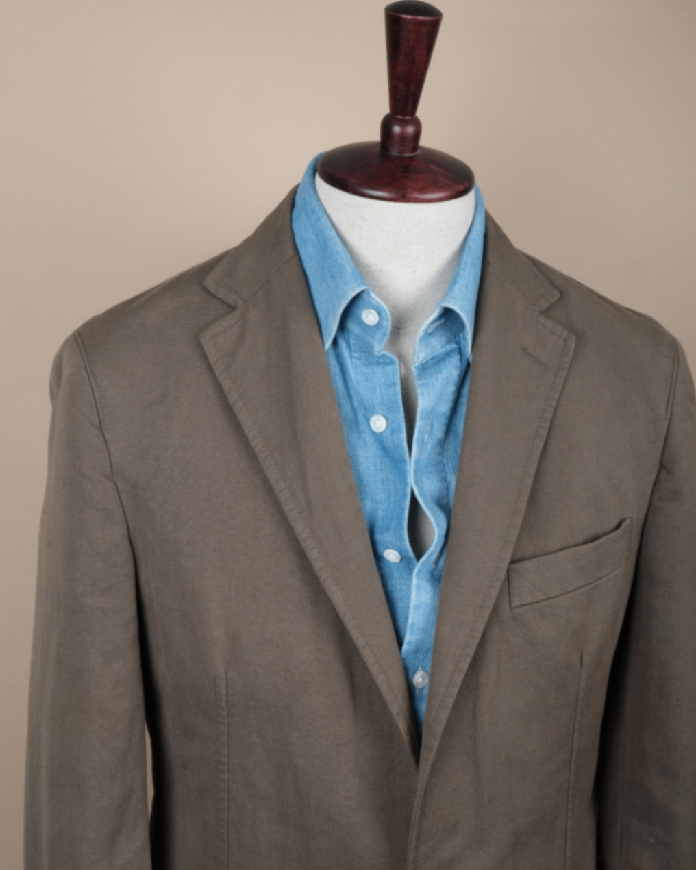 Olive Cotton/Linen Sports Jacket