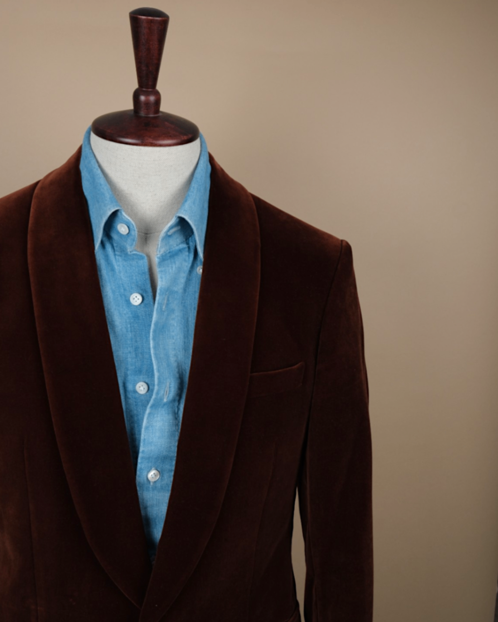 Reddish Brown Shawl Velvet Tuxedo