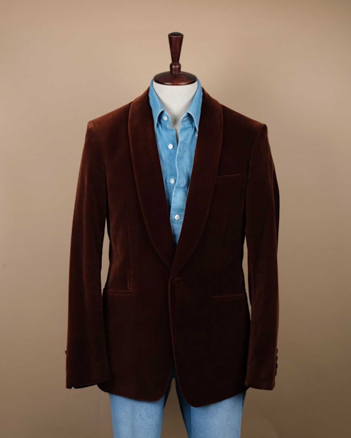 Reddish Brown Shawl Velvet Tuxedo