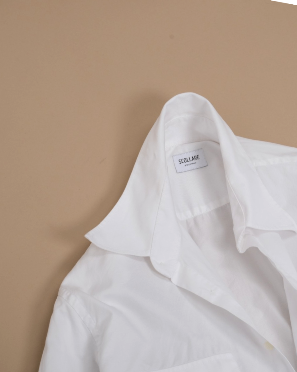 White Cotton Twill Patch Pocket Shirt