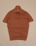 Warm Tobacco Linen Short-Sleeve Polo