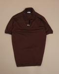 Chocolate Filo di Scozia Zip Polo