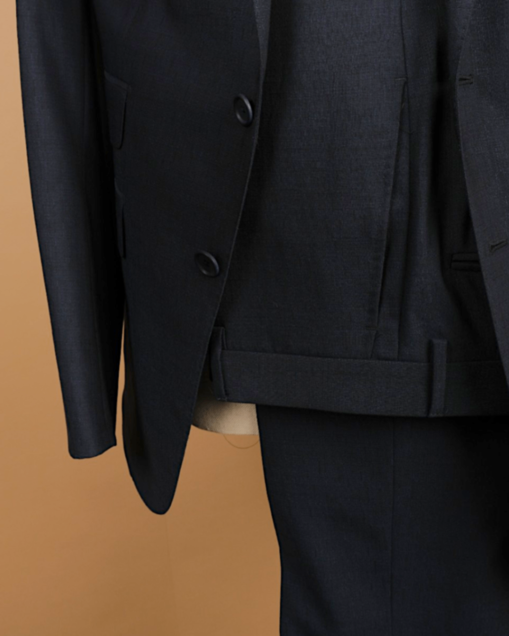 Navy Wool/Mohair Suit
