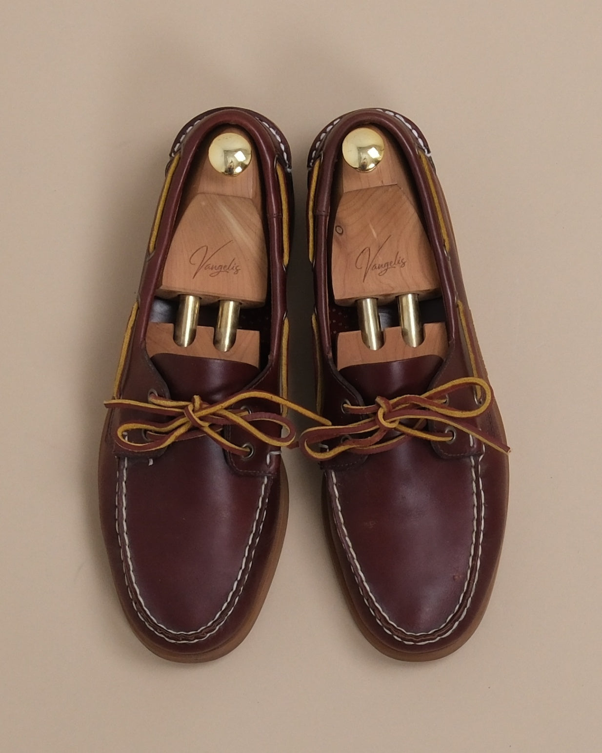 Burgundy Leather Boat Shoes
