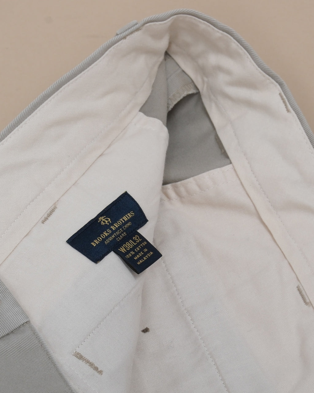 Beige Heavy Cotton Chinos